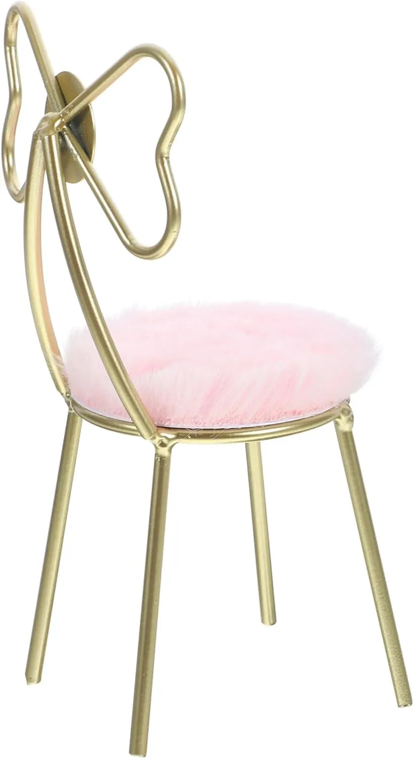 Alasum Dollhouse Miniature Chair 1:6 Scale Mini Dressing Chair with Cushion Tiny Chair Model Bedroom Furniture Playset Photography Prop for Dollhouse Living Room Furniture Accessories