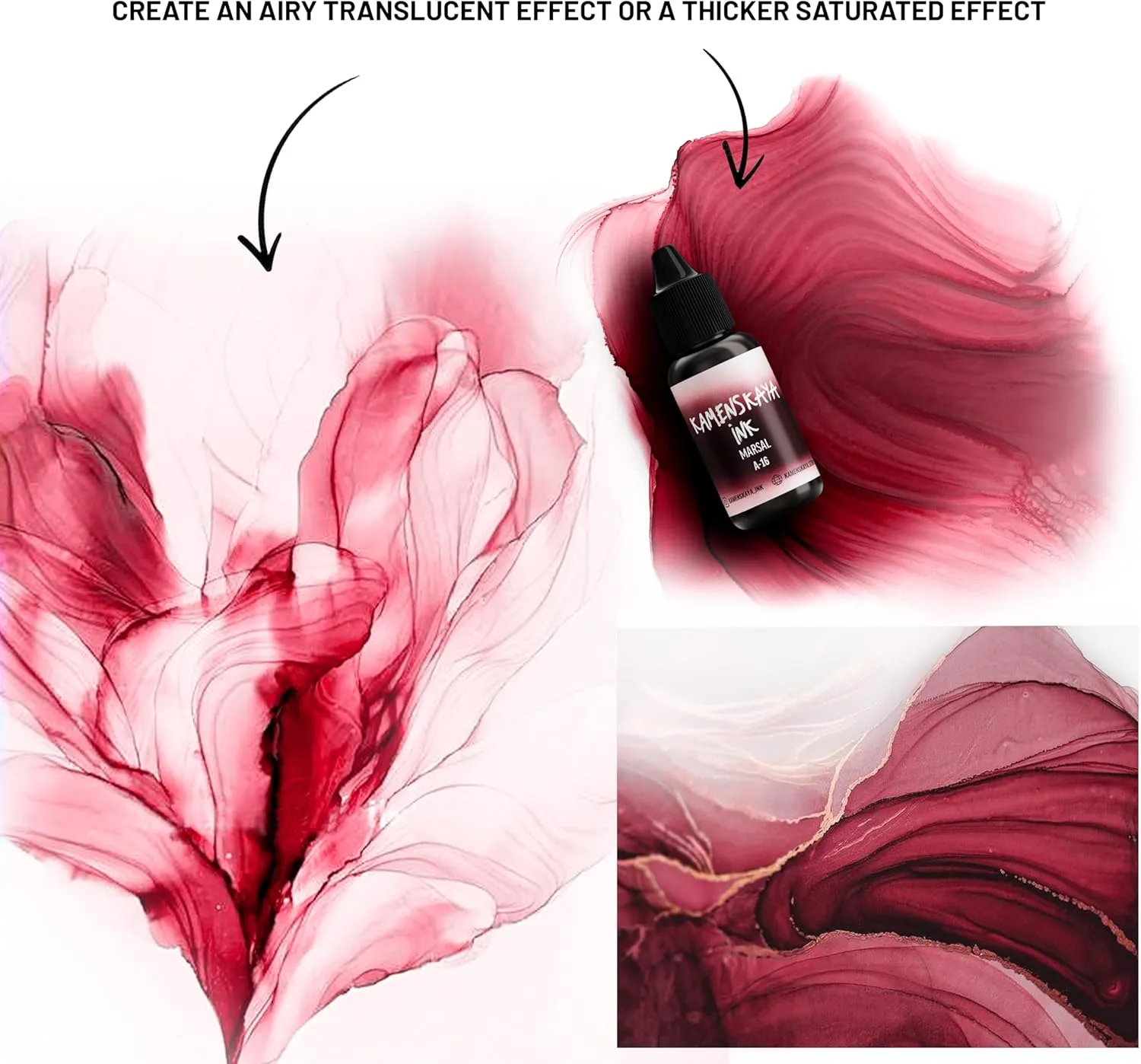 Alcohol Ink Set - 34 Color Variations - Set #12-4 Alcohol Inks x 0.51 fl oz (15 ml)