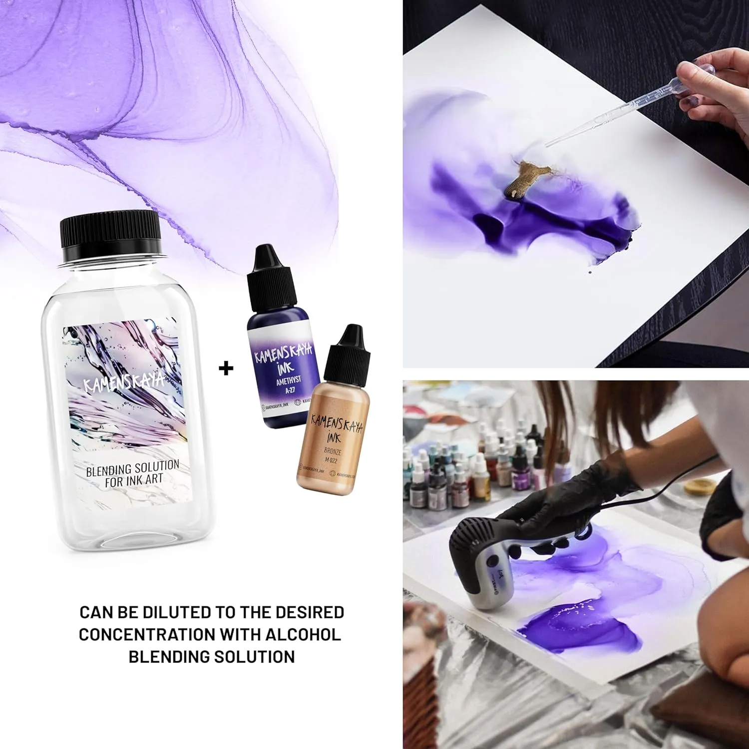 Alcohol Ink Set - 34 Color Variations - Set #12-4 Alcohol Inks x 0.51 fl oz (15 ml)
