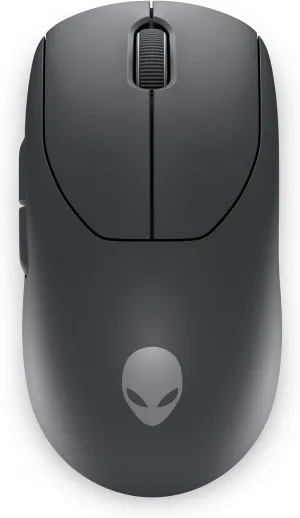 Alienware Pro Wireless Gaming Mouse - 2.4GHz Gaming Wireless/USB Wired Connectivity, Adjustable DPI, Optical Sensor Technology, 6 Programmable Buttons, 650 IPS Sensor Max Speed - Dark Side of the Moon