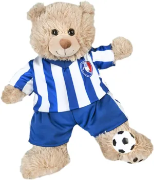All-Stars Soccer Uniform with Soccer Ball – Fits Most 14"-18" Soft Toys, Teddy Bear Outfit, Stuffed Animal Clothes, Sports Jersey & Shorts Set, Gift for Kids & Collectors
