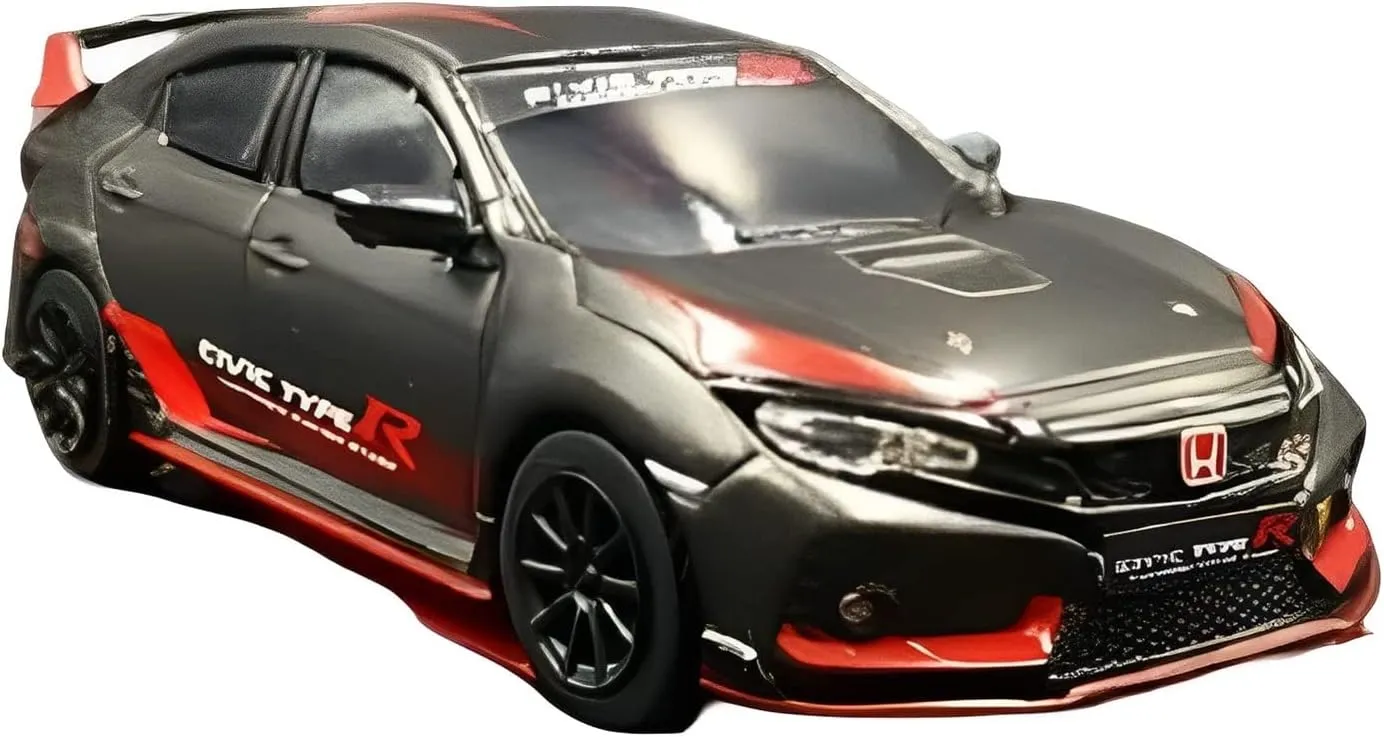 Alloy Resin Car Vehicle Model Fit for Honda Civic Type R FK8 1 64 Alloy Simulation Racing Car Models Metal Toy Holiday Festive Deluxe Gift