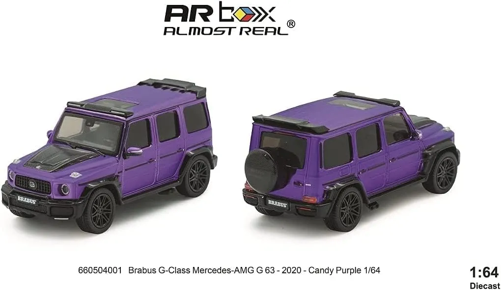 Almost Real 660504001 G-Class Mercedes-Benz AMG G63-2020 - Candy Purple 1/64 Scale Finished Mini Car