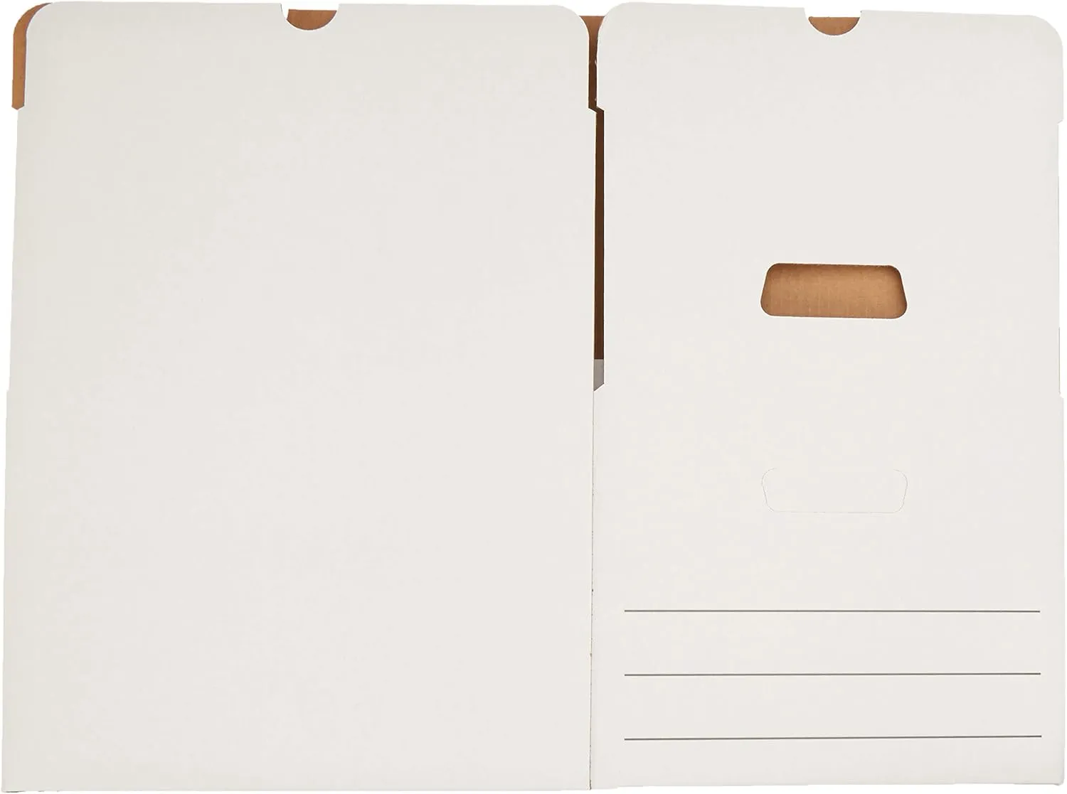 Amazon Basics Medium Duty Storage/Filing Boxes With Lid and Handles, Legal/Letter Size, 12-Pack, White, 16.2" L x 12.5" W x 10.5" H