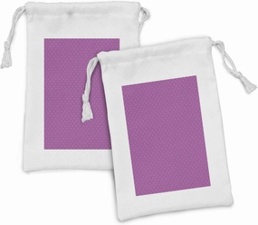 Ambesonne Mauve Fabric Pouch Set of 2, Retro Polka Dot Background Nostalgic Large Spots Regular Vintage Pattern, Small Drawstring Bag for Toiletries Masks and Favors, 9" x 6", Mauve Violet