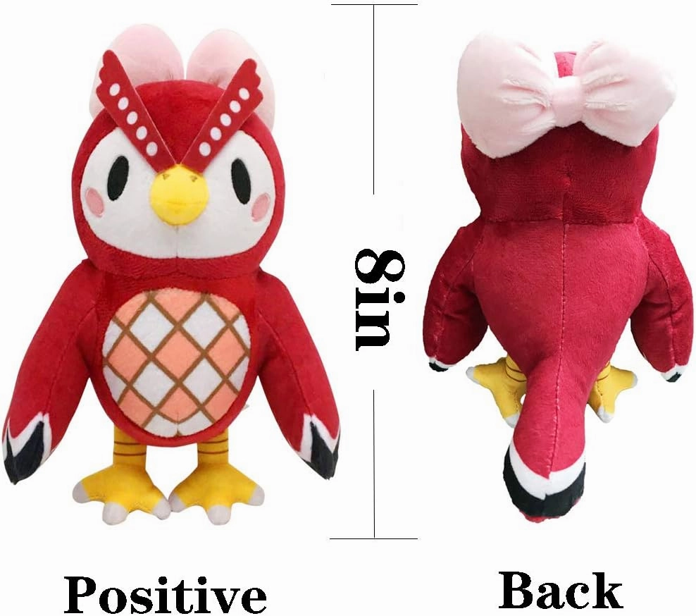 Animal Crossing New Leaf Plush Toy Suitable for Collection, Animal Crossing: New Horizons Stuffed Owlette Doll Toy for Boy Girl Christmas Halloween Birthday Gift, 8“ (Celeste)