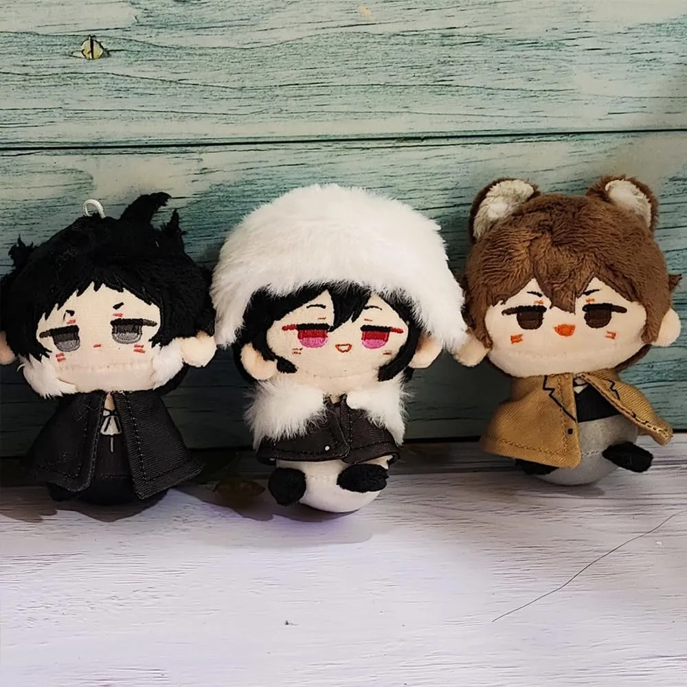 Anime BSD Soft Figure Keychain & Pillow - Nakahara Chuuya & Dazai Osamu - Home Decoration