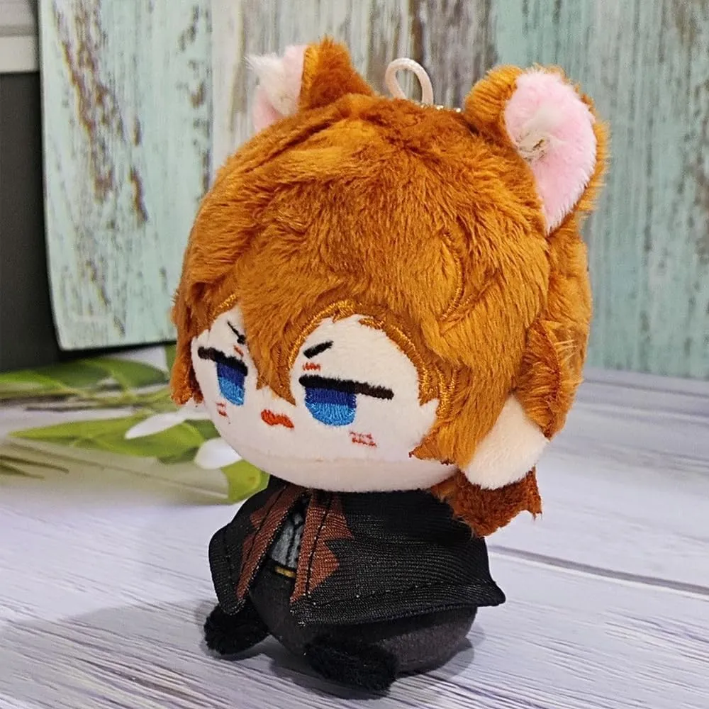 Anime BSD Soft Figure Keychain & Pillow - Nakahara Chuuya & Dazai Osamu - Home Decoration