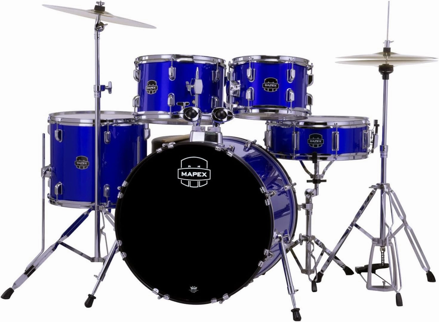 APEX CM5294FTCIB Comet Series Drum Set, Standard Size, Indigo Blue
