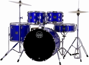 APEX CM5294FTCIB Comet Series Drum Set, Standard Size, Indigo Blue