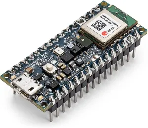 Arduino Nano 33 BLE Sense Rev2 with Headers [ABX00070] – AI Microcontroller with Sensors, Bluetooth, for Wearables, Gesture & Voice Recognition