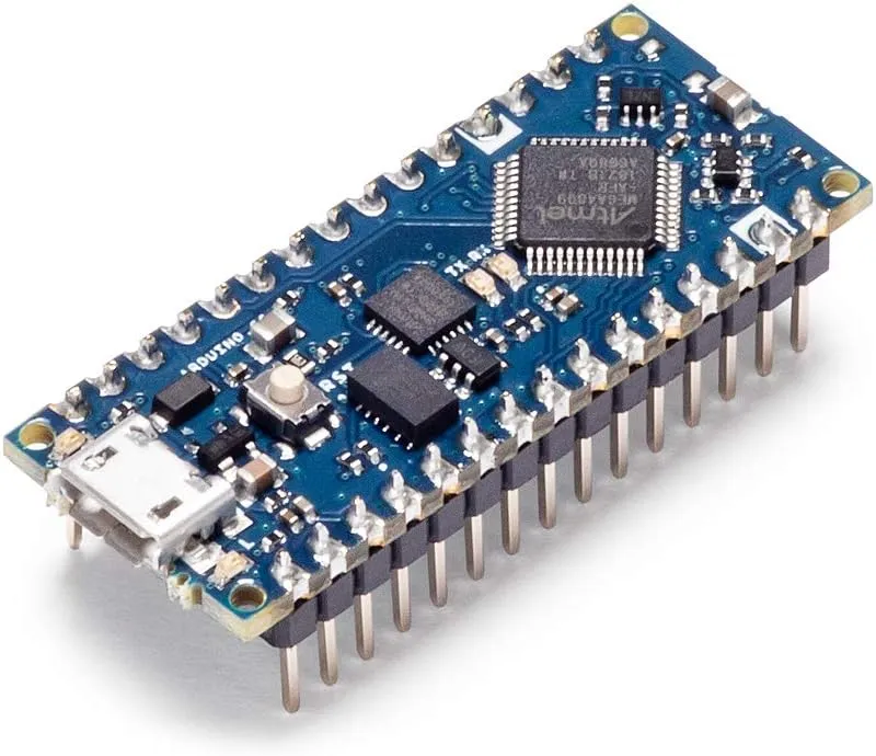 Arduino Nano Every with headers [ABX00033] – Compact ATmega4809 Microcontroller with Micro USB, 20 Digital I/O, 6 Analog Inputs, and Easy Prototyping for DIY Projects