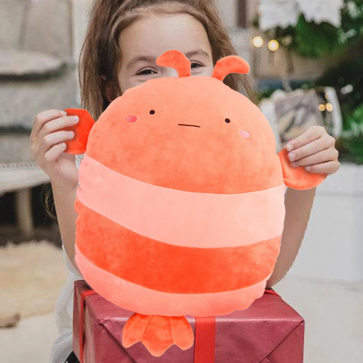 ARELUX Cute Lobster Stuffed Animal Plush Doll Toy Cute Anime Plush Cuddle Pillow Soft Plushies Room Decor Gifts for Kids Girls Boys Birthday 16inch