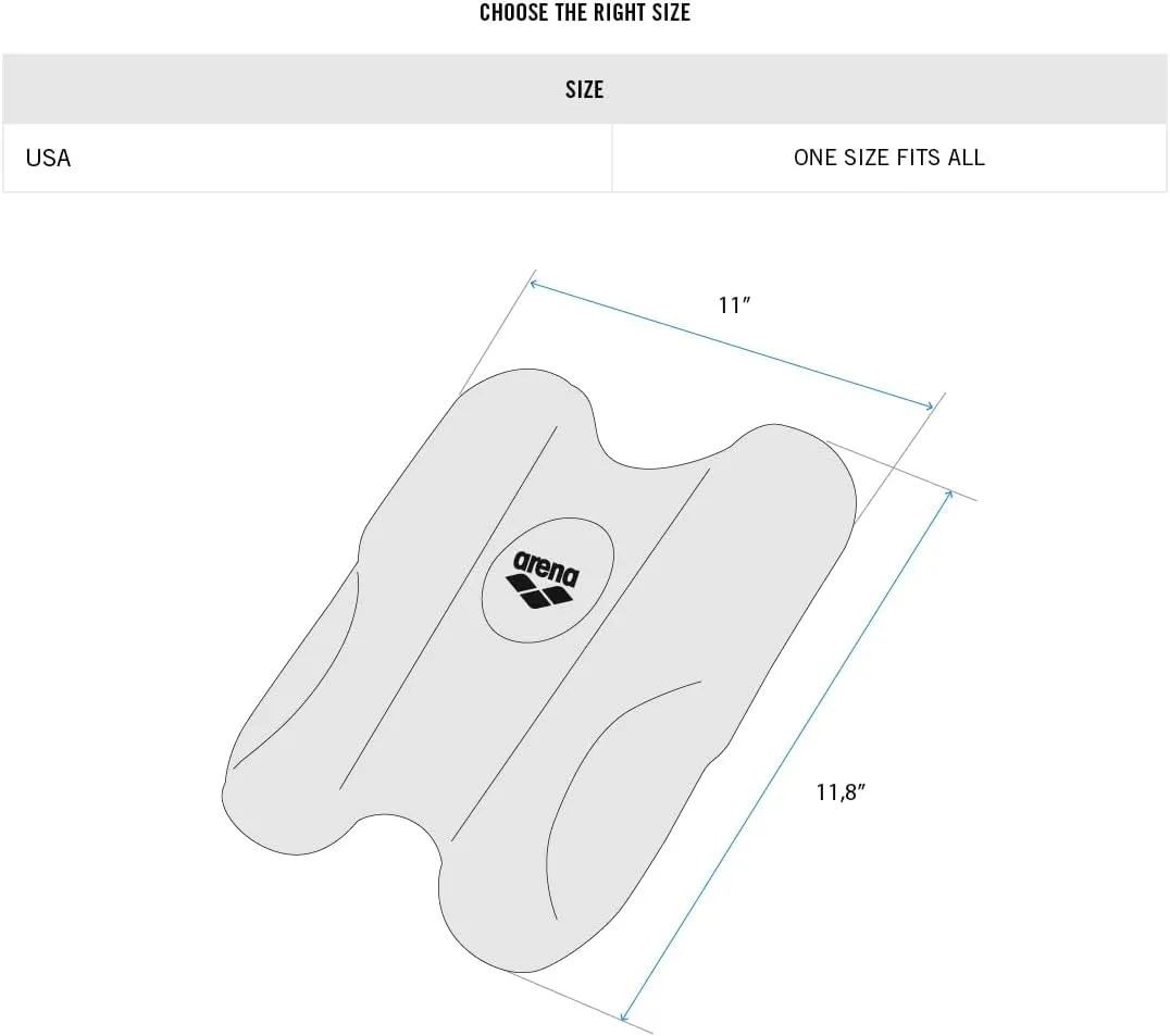 Arena Unisex Adult Pull Kick II Swim Training Tool 2-in-1 Floating Aid for Competitive Swimmers or Beginners, Lightweight Soft Foam, One Size