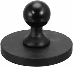 ARKON Mounts - 65mm Diameter Round Heavy-Duty Magnetic Base Mount with 25mm /1 inch Rubber Coating Ball | Ball Mount | Magnetic Mount | Compatible with All Types of Flat Metal Surfaces