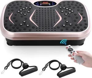 Arlopu 3D Vibration Plate Exercise Machine, Weight Loss Workout Equipment for Whole Body, Lymphatic Drainage Machine, Fitness Platform W/Loop Bands, Shake Board for Sports, Home Gym Exercise Equipment
