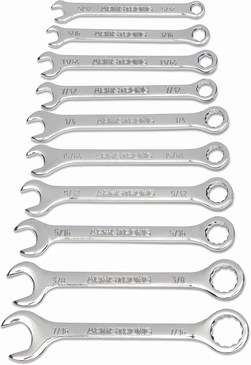Armstrong 10 Piece SAE Midget Combo Wrench Set - ABT25-600