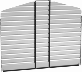 Arrow 12' x 9' All-Weather Galvanized Steel Rear Carport Enclosure Wall Kit with Frame and Hardware, Charcoal