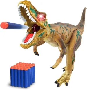 ArtCreativity Ejection Dinosaur Gun, Light Up Dinosaur Toy Blaster with 20 Bullets and Roaring Sound for Boys and Girls, Best for Kids 3 