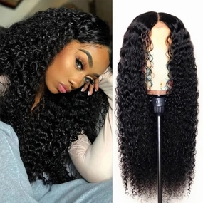 ASVNRES Lace Front Wigs Synthetic Artificial Human Hair Pre-Plucked Hair Wigs Curly Wig Natural Black Hair Replacement Wigs with Hairnet For Black Women(30 in)