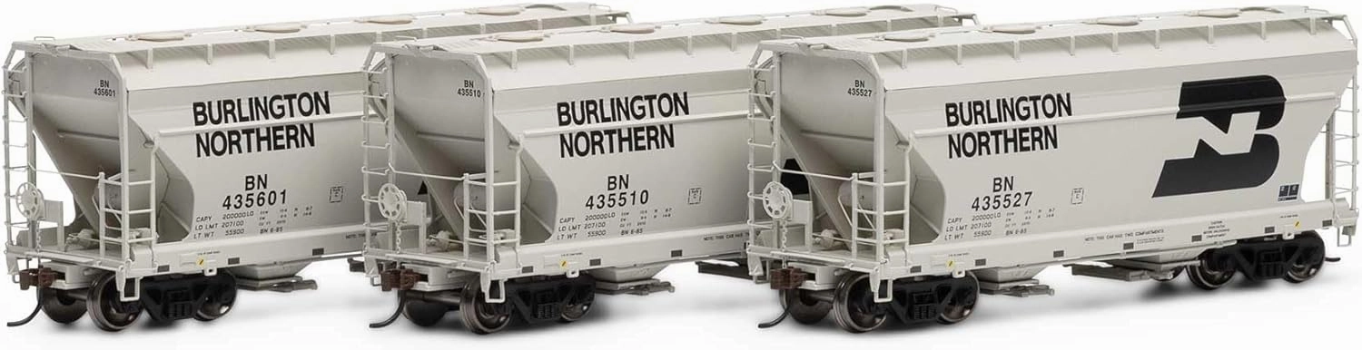 Athearn HO ACF 2970 Covered Hopper BN 3 ATH81061 HO Rolling Stock