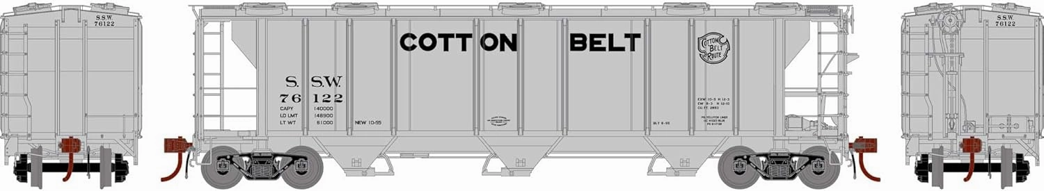 Athearn HO PS-2 2893 3-Bay Covered Hopper SSW #76122 ATHG73629 HO Rolling Stock