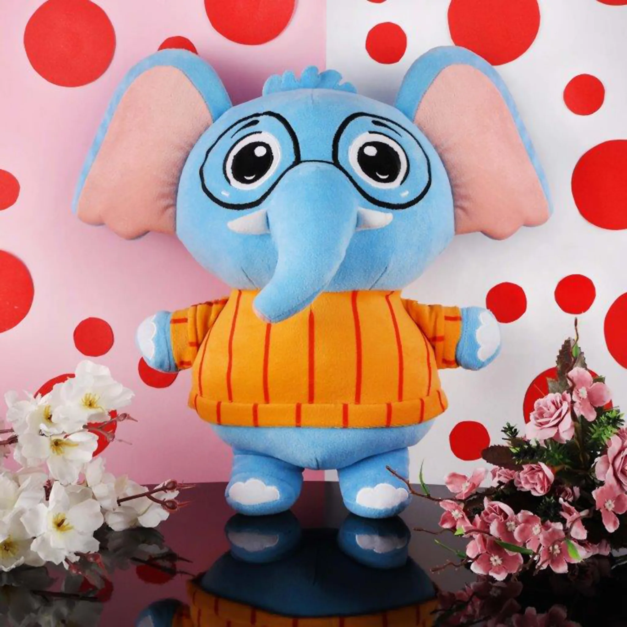 Aurbo Blue Elephant Soft Toy For Kids - Huggable Stuffed Animal (35 cm)