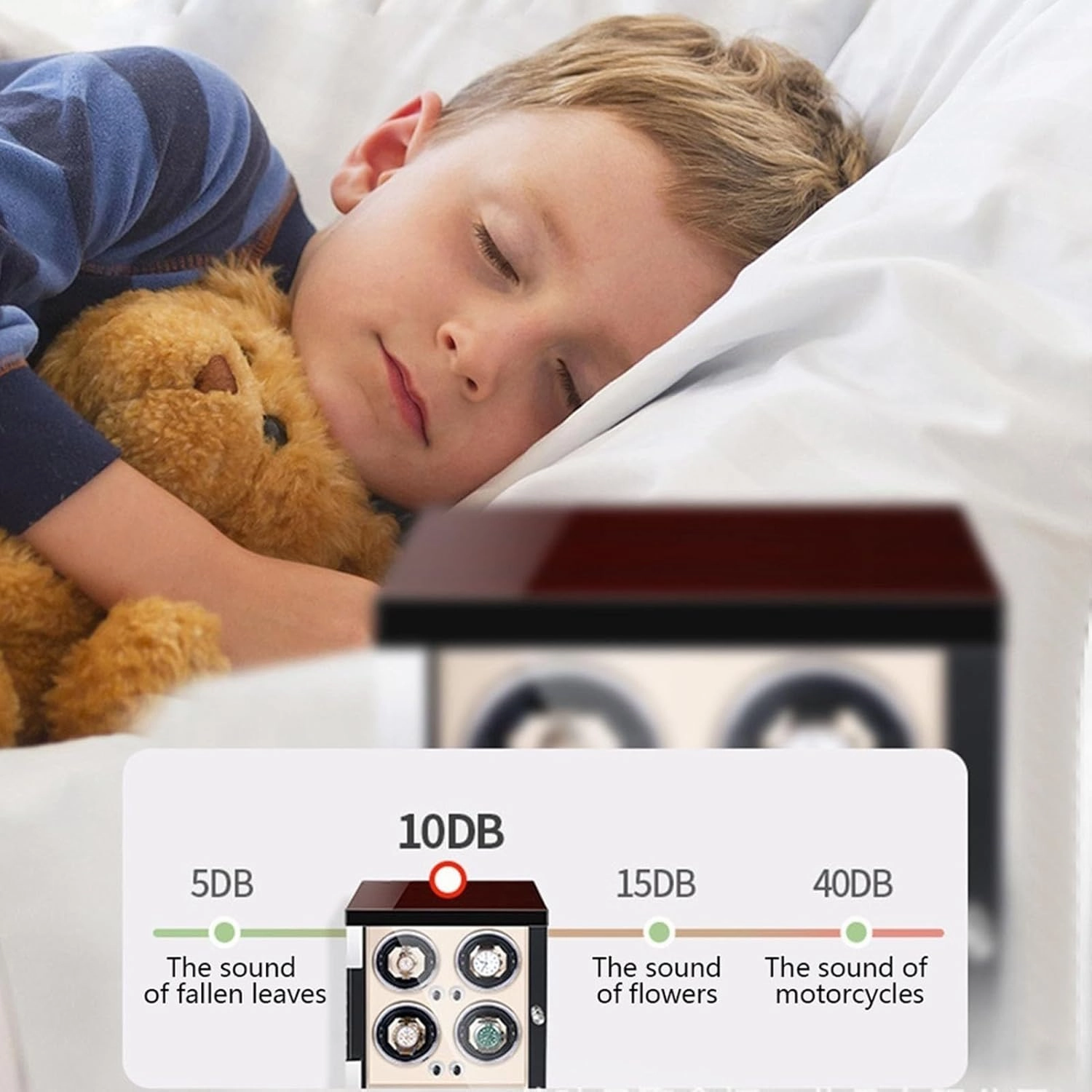 Automatic Watch Winder for 1/2/4/6/9 Watches with LED Lights Quiet Mabuchi Motor Stop When You Open The Lid Adjustable Watch Pillows Fit Lady and Man Watches