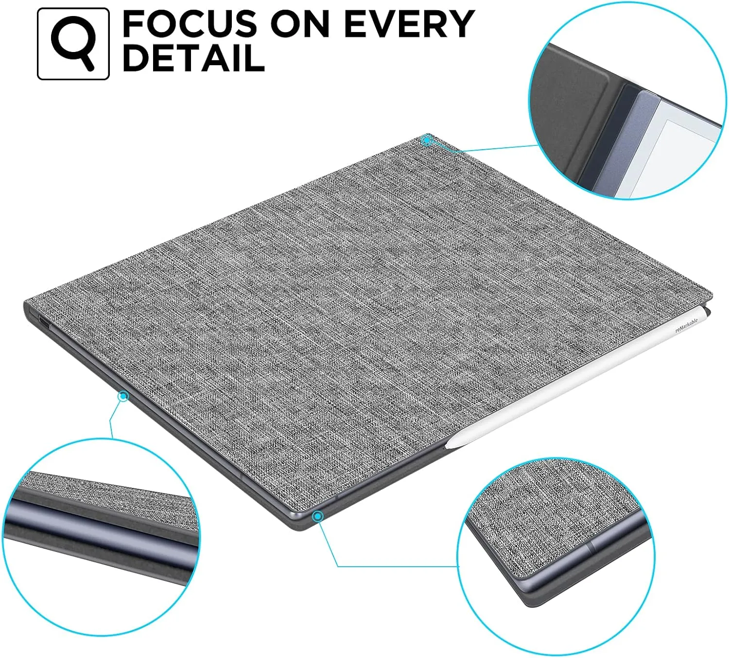 Ayotu Case for Remarkable 2 Paper Tablet 10.3" 2020 Released, Folio Design with Bulit-in Magnet, Premium Fabric Cover, Only for Remarkable 2 (Exclusive Templates Provided)