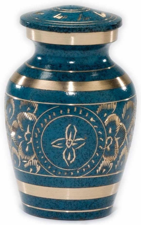 Azure Cremation Urn (Keepsake/Mini-Not Full Size)