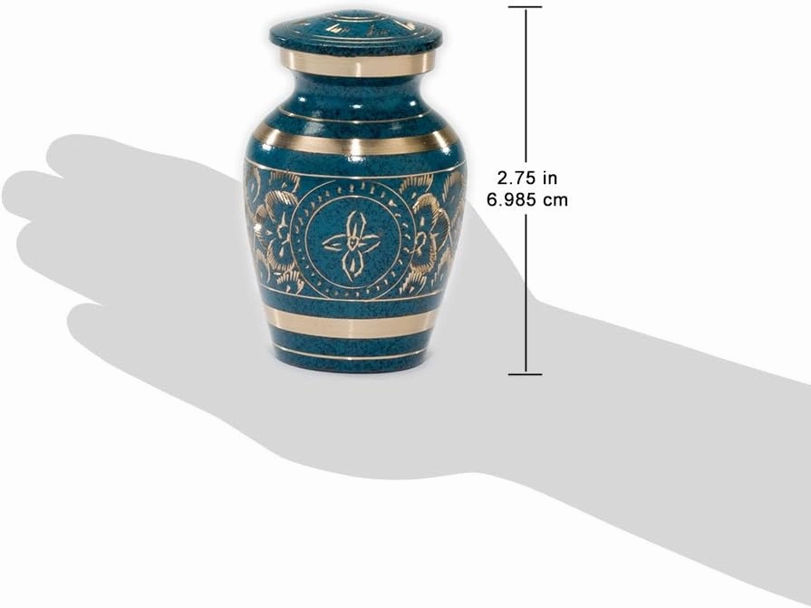 Azure Cremation Urn (Keepsake/Mini-Not Full Size)