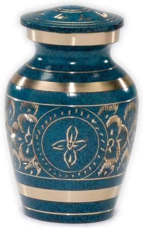 Azure Cremation Urn (Keepsake/Mini-Not Full Size)