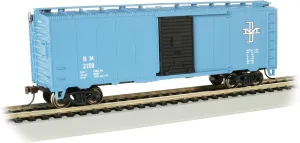 Bachmann Trains 40' Box Car - Boston & Maine #2109 - HO Scale, Protypical Blue