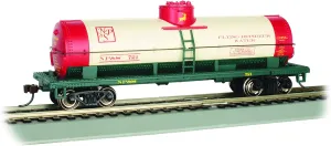 Bachmann Trains - 40' Single-Dome Tank Car - Christmas NP&S® #721 - Flying Reindeer Water - HO Scale, Silver