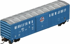 Bachmann Trains - ACF 50'-6" OUTSIDE BRACED SLIDING DOOR BOX CAR - MIDDLETOWN & NEW JERSEY - N Scale