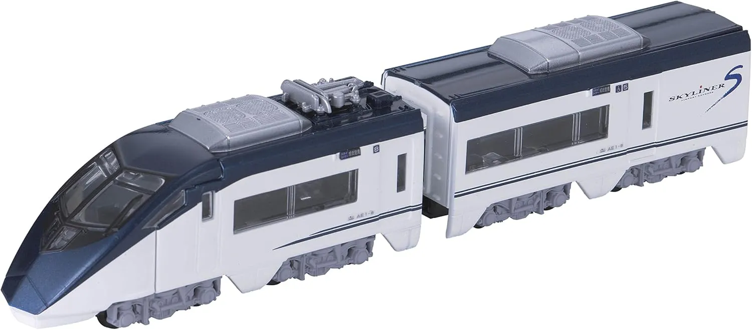 BANDAI SPIRITS(バンダイ スピリッツ) B Train Shorty Blue Ribbon Award Series, Keisei Electric Railway Skyliner, AE Shape, B Set, 1 Head   1 Middle Car, 2 Cars, Painted Plastic Model