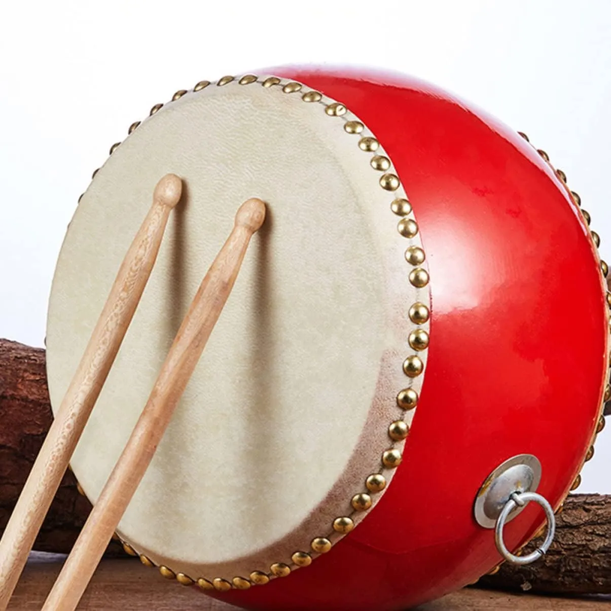 BESPORTBLE Drum Wooden Percussion Instrument for Music with Sticks and Strap Develops Hand Eye Coordination and Music Sense