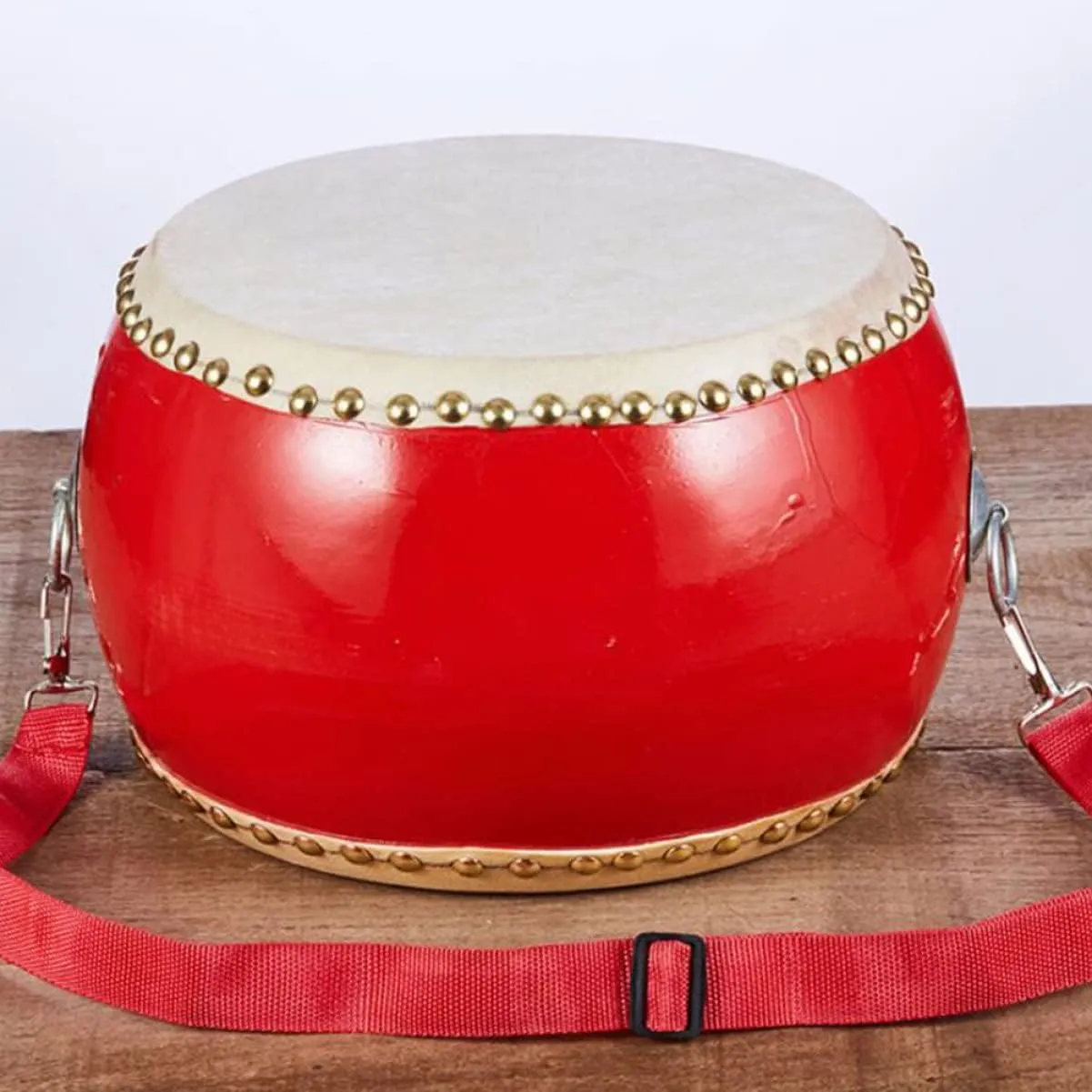BESPORTBLE Drum Wooden Percussion Instrument for Music with Sticks and Strap Develops Hand Eye Coordination and Music Sense