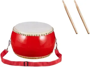 BESPORTBLE Drum Wooden Percussion Instrument for Music with Sticks and Strap Develops Hand Eye Coordination and Music Sense