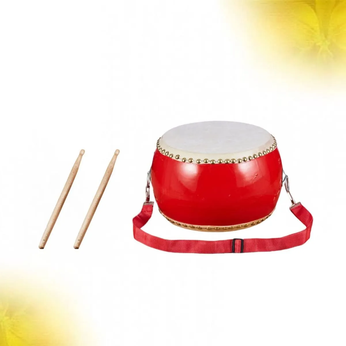 BESPORTBLE Drum Wooden Percussion Instrument for Music with Sticks and Strap Develops Hand Eye Coordination and Music Sense