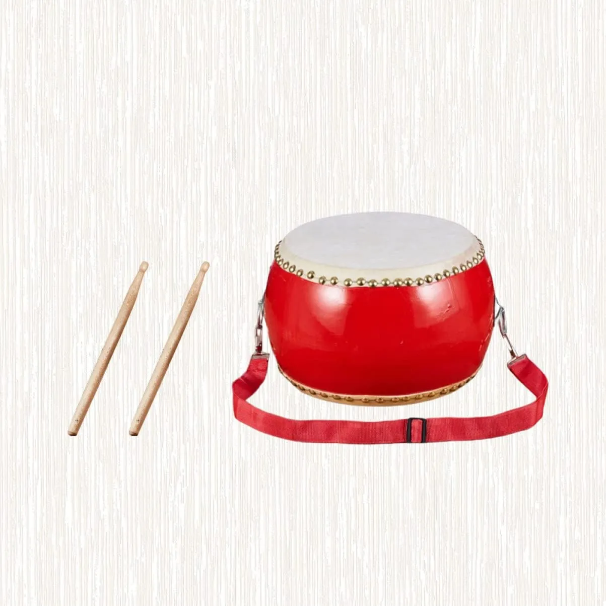 BESPORTBLE Drum Wooden Percussion Instrument for Music with Sticks and Strap Develops Hand Eye Coordination and Music Sense
