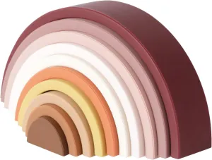 BESSENTIALS Silicone Stacking Rainbow, Silicone Baby Stacking Toys, Preschool Toys Boho Baby Toys, Stacking Toy & Teething Toys, 10 Pacs Baby Toys,Rainbow Stacker for Kids and Babies.BPA-Free.