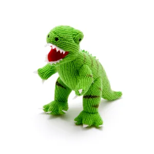 Best Years Knitted Green T-Rex Dinosaur