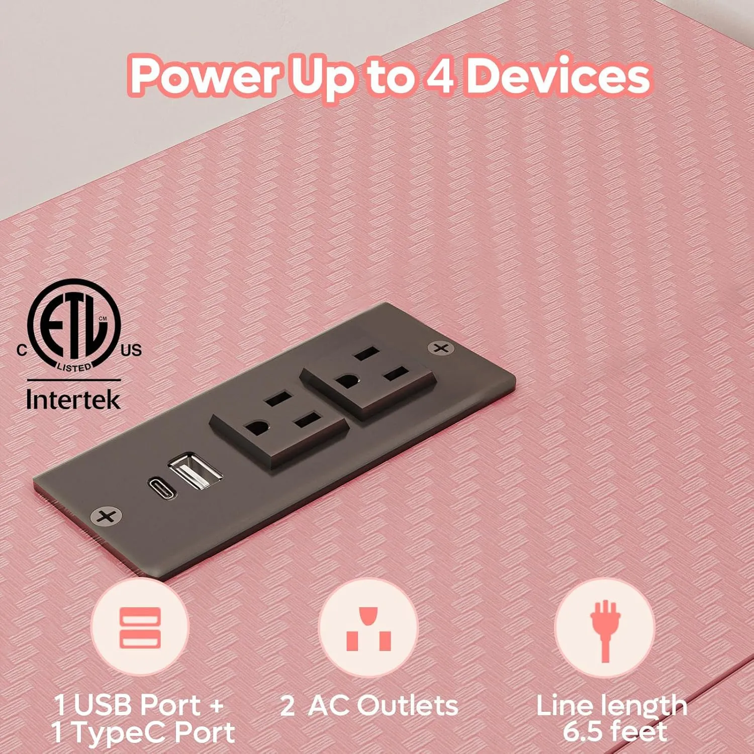 Bestier Gaming Desk with Power Outlets, 42" L-Shaped Gaming Desk with LED Lights, Desk with Reversible Storage Shelves & Hooks for Small Spaces, Bedrooms & Offices,Pink Carbon Fiber