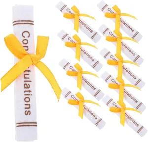 BESTonZON 25pcs Miniature Graduation Bear Doll Decor Certificate Scroll Models Lightweight Non-Woven Landscape Decoration for Party Celebrations and Souvenir Collectibles