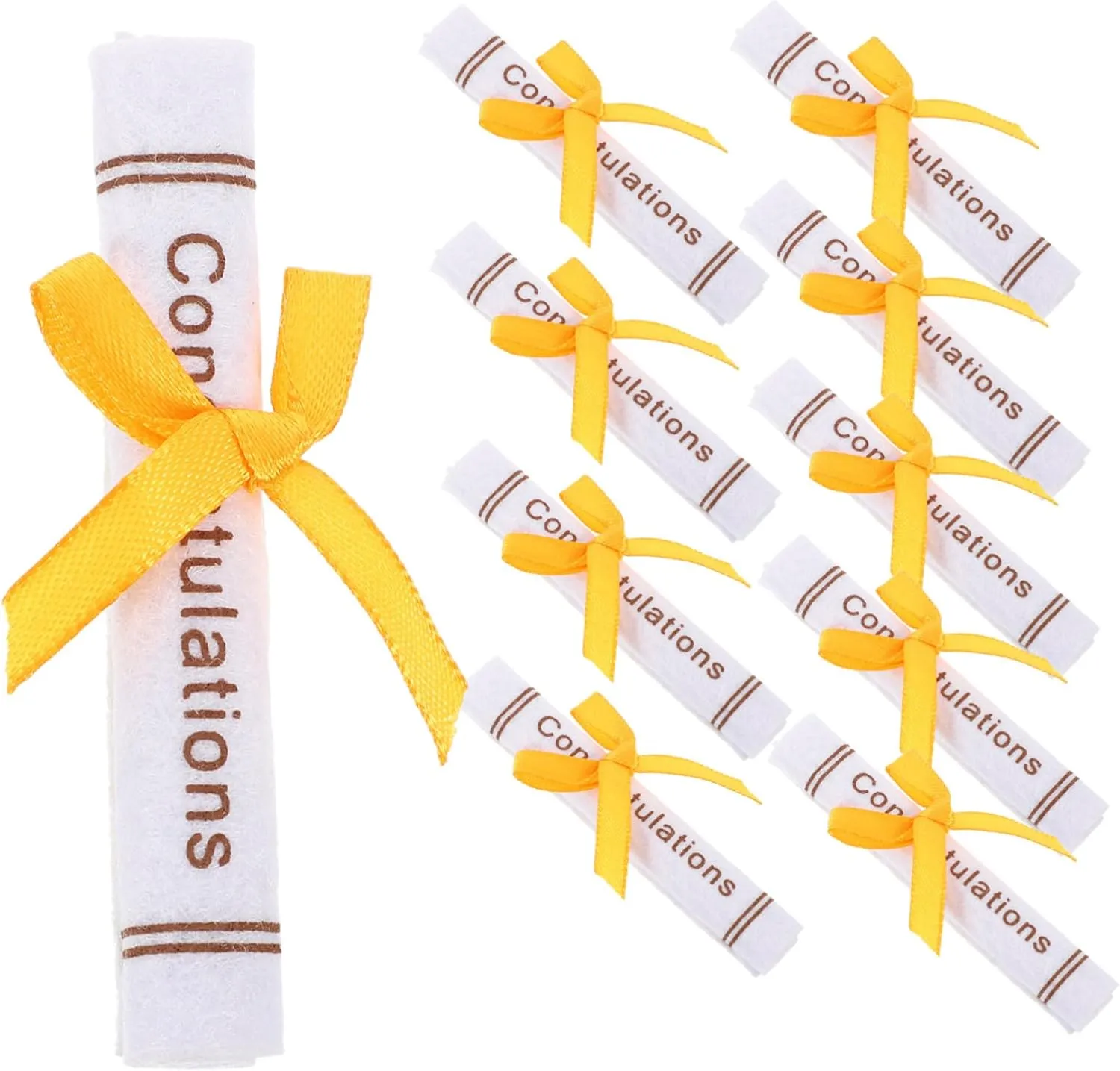 BESTonZON 25pcs Miniature Graduation Bear Doll Decor Certificate Scroll Models Lightweight Non-Woven Landscape Decoration for Party Celebrations and Souvenir Collectibles