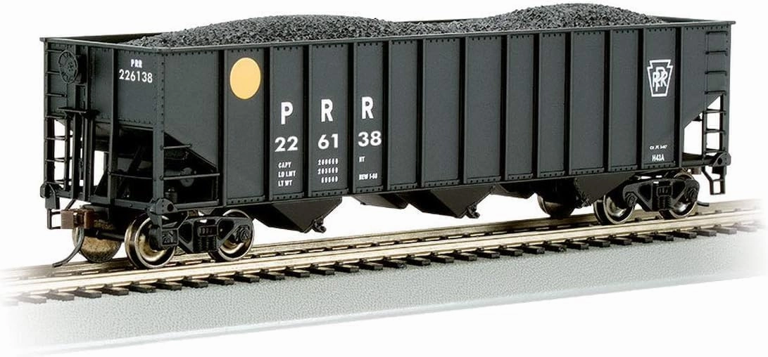 Bethlehem Steel 100-Ton Three-Bay Hopper - Pennsylvania - Yellow Ball #226136 - HO Scale