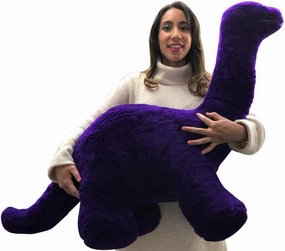 Big Plush Giant Stuffed Dinosaur - Large 4-Foot Extra-Soft Jumbo Plush Animal - 48 Inches / 122 Centimeters - Huge-Sized Gigantic Animals - Oversized Plushie - Hug This Large-Size Pet Brontosaurus