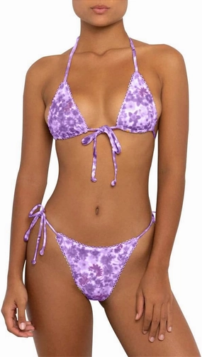Bikinis Swimsuit Set for Women Swimwear Triangle Bathing Suit Tie String Thong