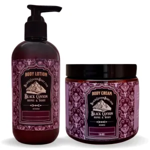 Black Canyon Spiced Vanilla Scented Body Lotion and Body Cream Set, 12 Oz Lotion - 16 Oz Body Cream